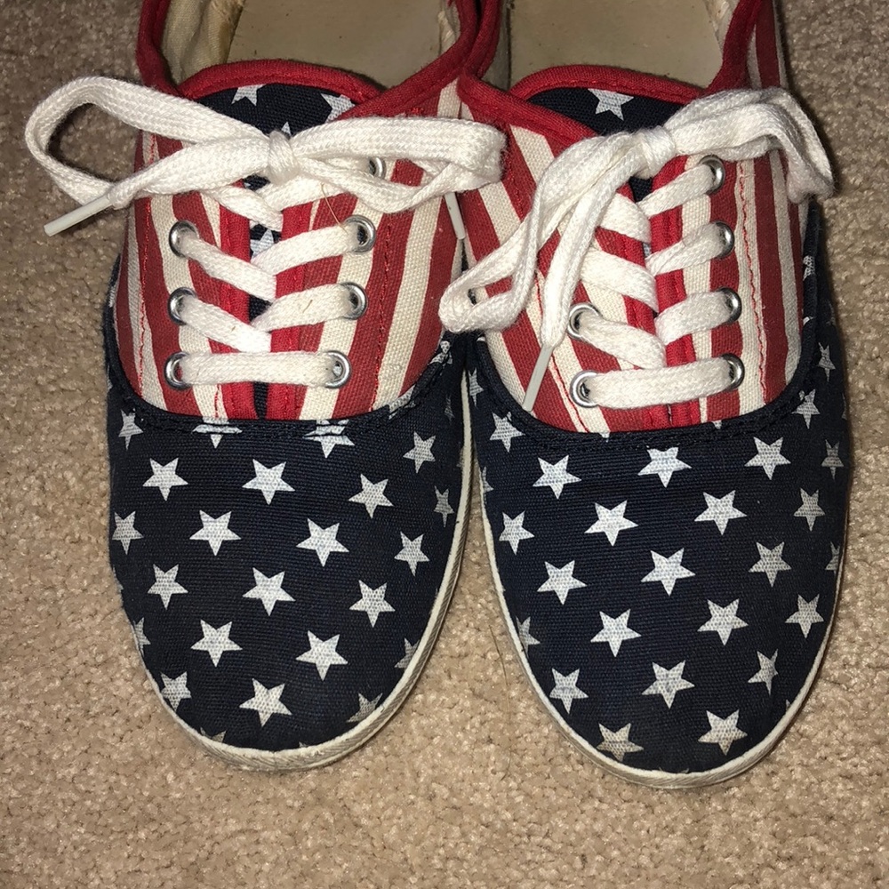 WORN ONCE American Flag Sneakers!